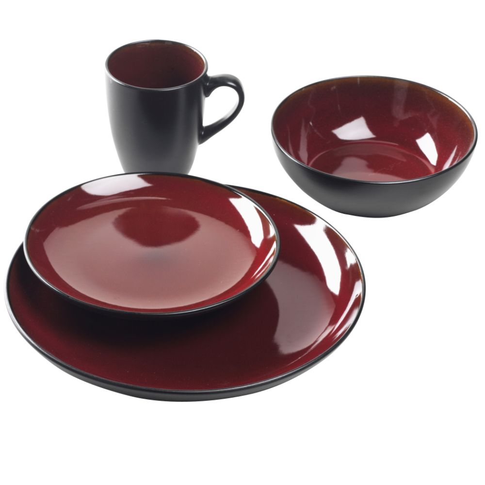 Gibson Everyday Red Antica Roma 16 Piece Dinnerware Set at Kmart.com