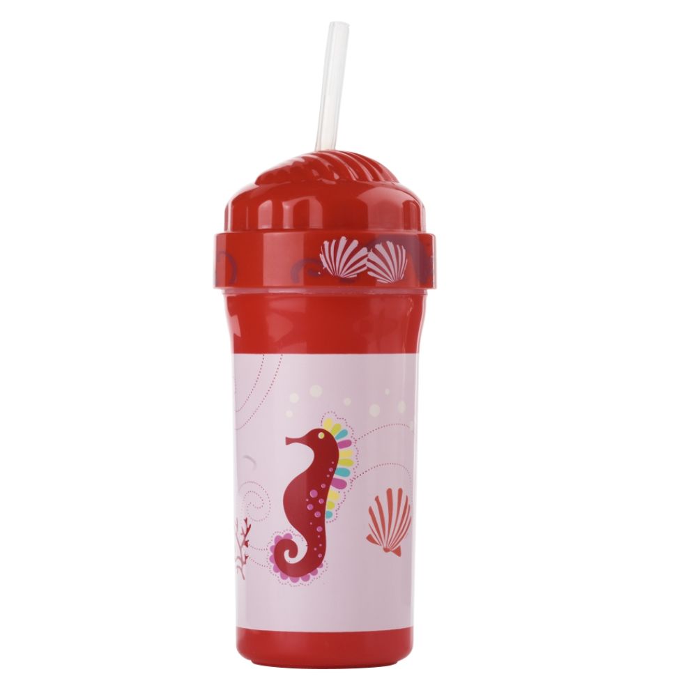 Essential Home Kids Seahorse Lidded Cup With Straw