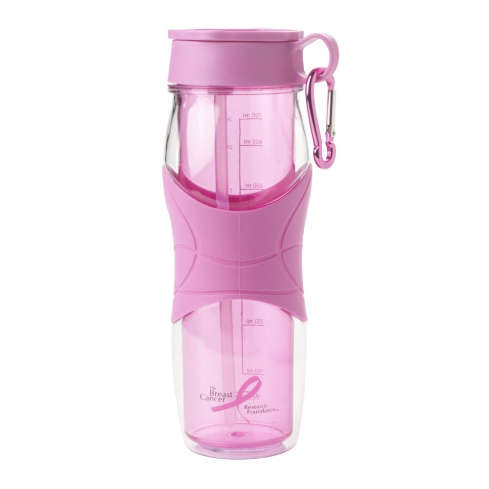 Trudeau Pink 24 Ounce Cool Off Water Bottle