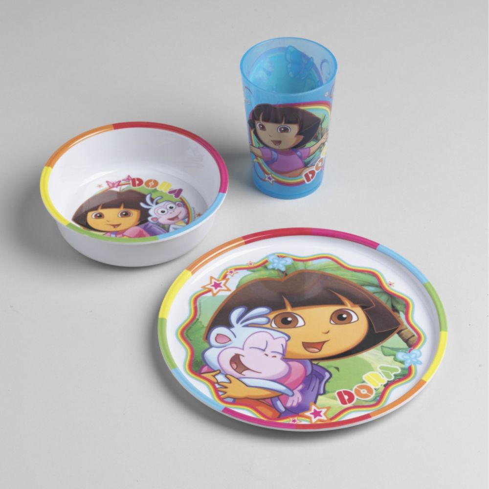 Nickelodeon Dora the Explorer Mealtime 3-Piece Set