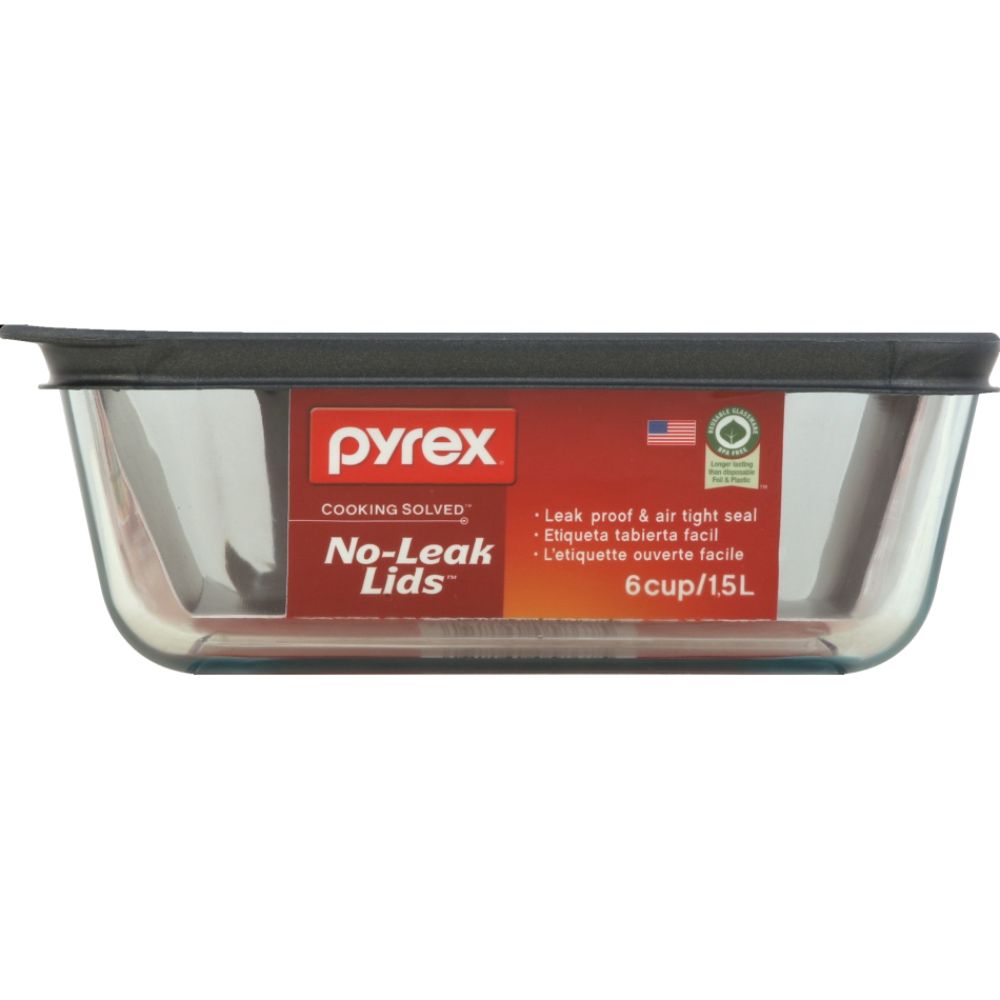 Pyrex No-Leak Lids 6 Cup Rectangle Storage Container at Sears.com