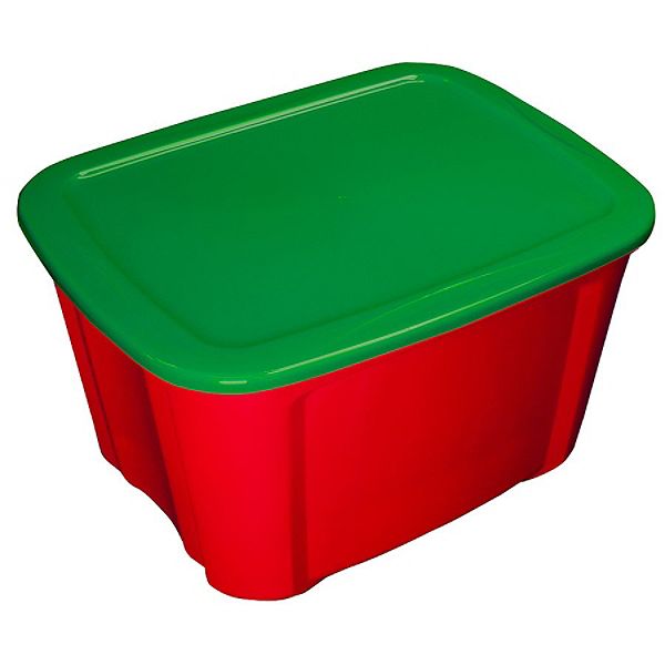 17 Gallon Christmas Tote - Red/green 2718164