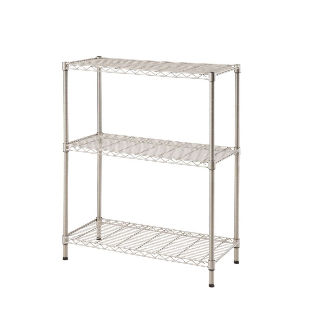 Essential Home Pewter 3 Shelf Storage Unit