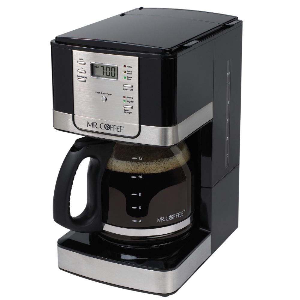 Mr. Coffee 12-Cup Programmable Coffee Maker - Stainless Steel/Black at Kmart.com