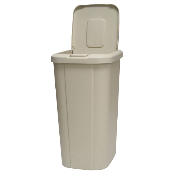 53 Quart Wastebasket With Touch Lid Lid Tan 30058111