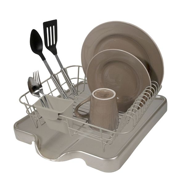 Home Logic Brushed Nickel Small Dish Drainer
