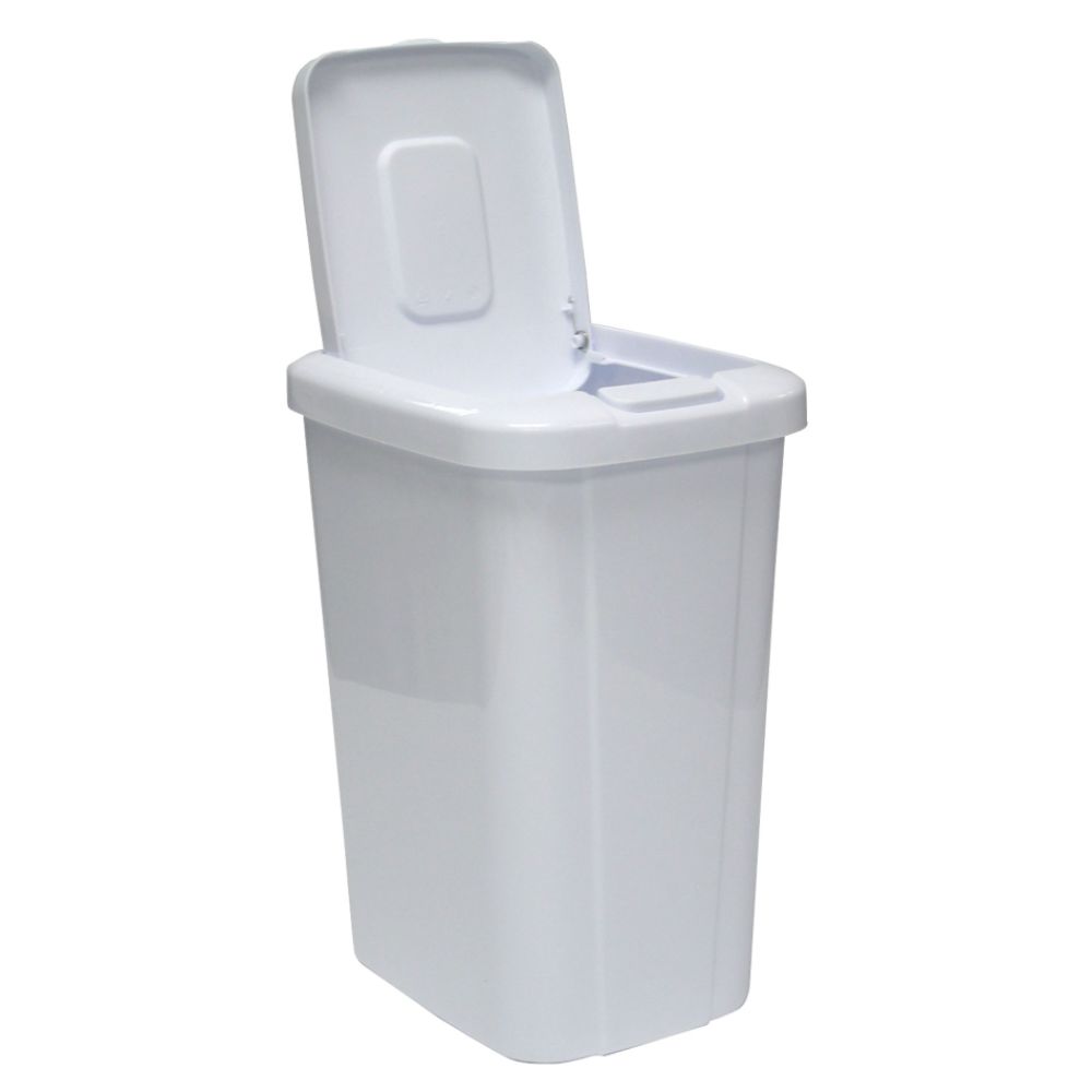 Home Logic 30 Quart Wastebasket With Touch Lid White at Kmart.com