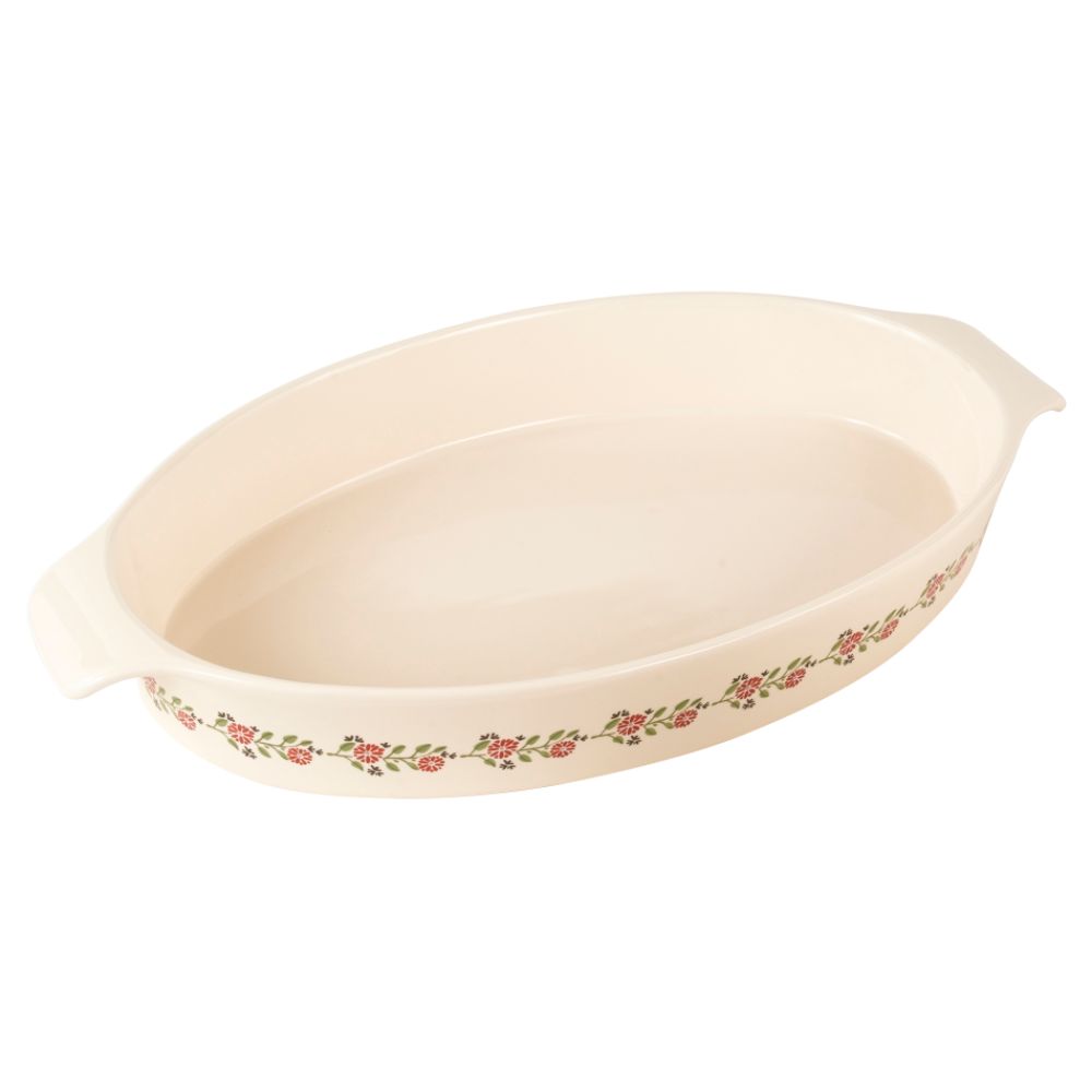 Essential Home 2.5 Quart Floral Oval Baker