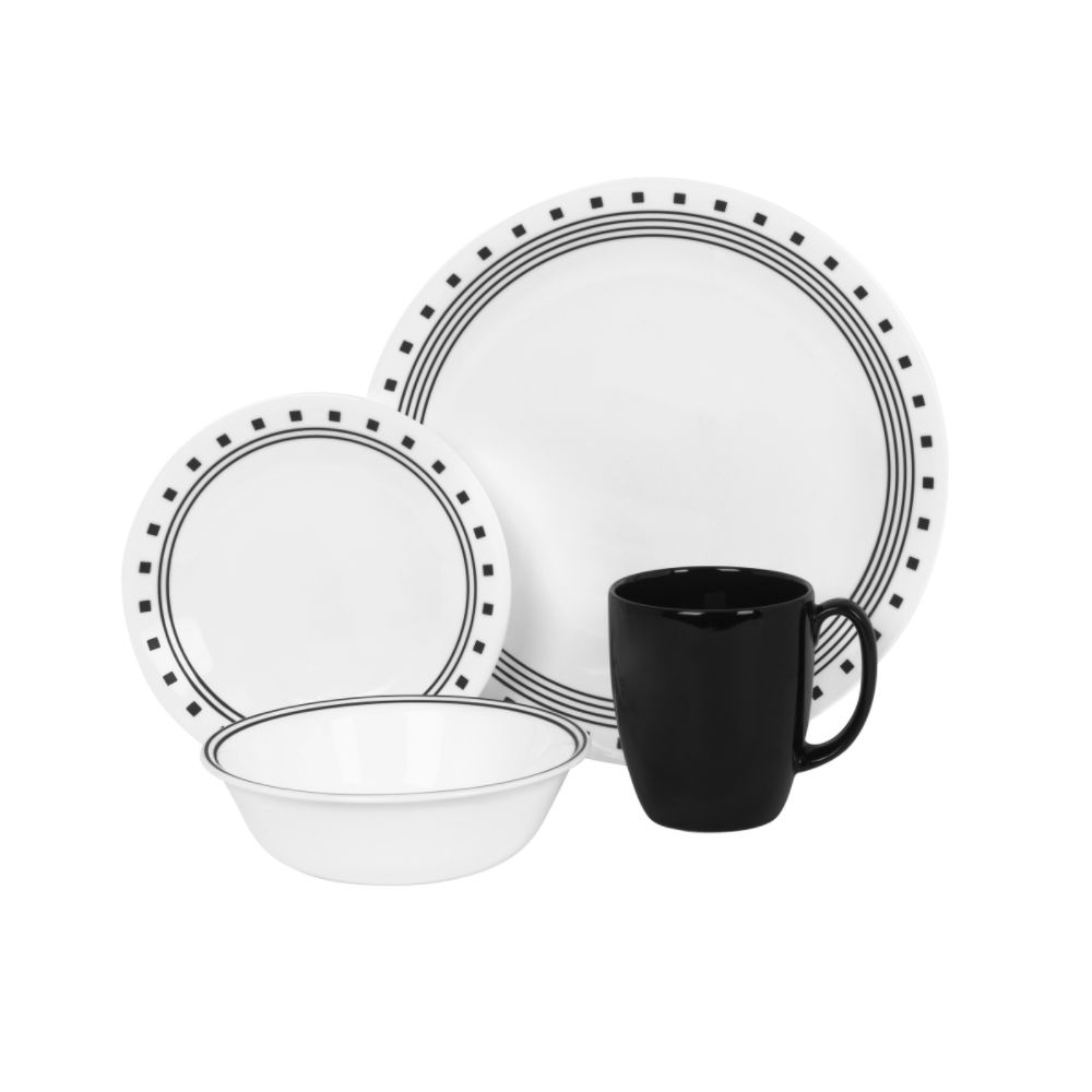 Corelle City Block 16pc dinnerware set with drinkware at Kmart.com