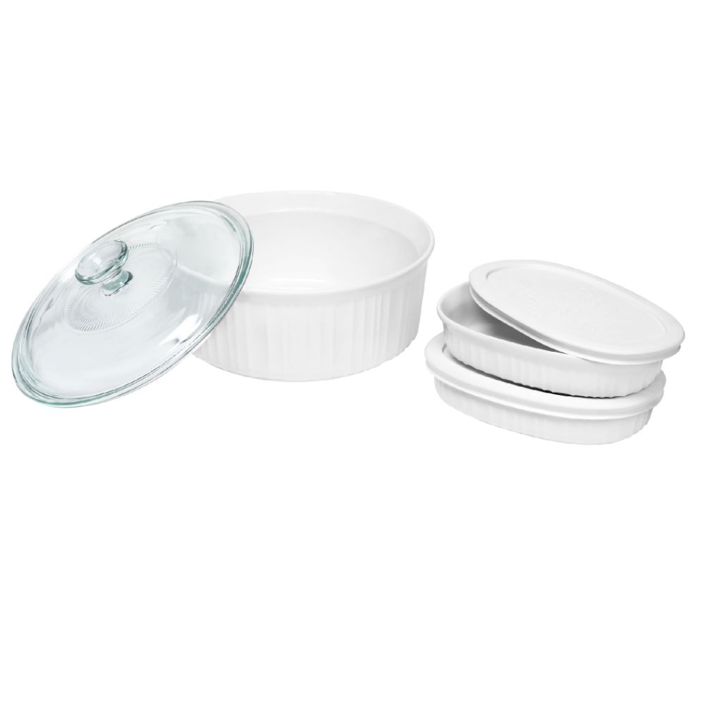 CorningWare French White 6Pc Bakeware Set