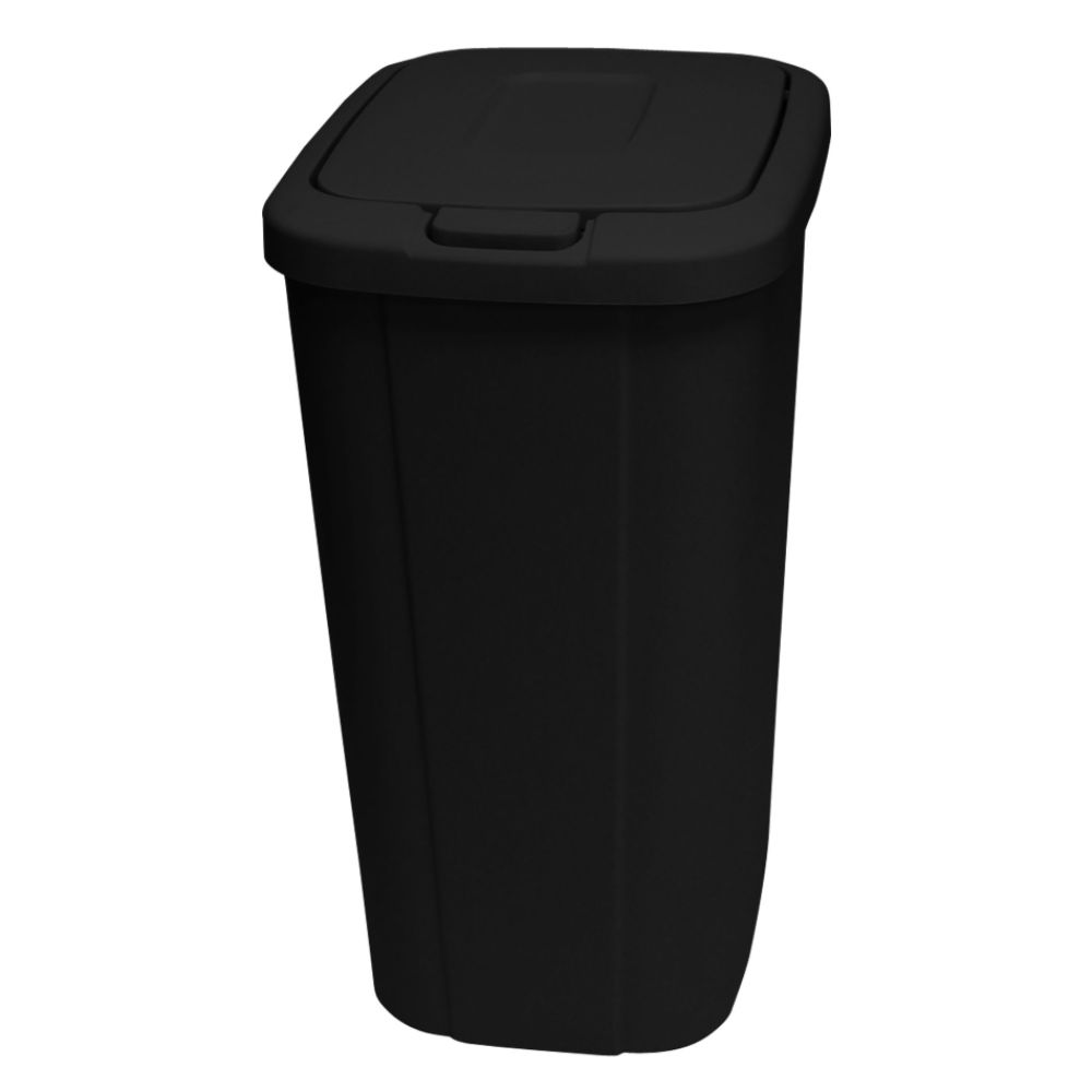 53 Quart Wastebasket With Touch Lid Black at Kmart.com