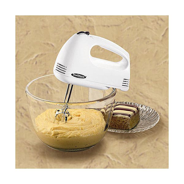 Proctor Silex Traditions Hand Mixer, White - 62509RK