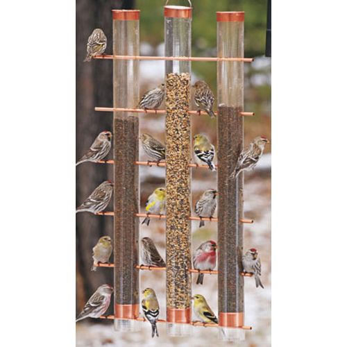 Songbird Essentials 3 Tube Copper Finch Feeder