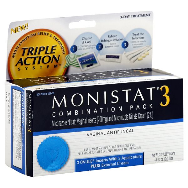 Monistat 3 Vaginal Antifungal, Combination Pack, 1 pack at Kmart.com