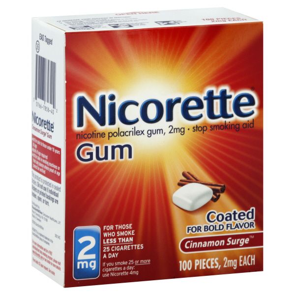 Nicorette Stop Smoking Aid, 2 mg, Gum, Cinnamon Surge, 100 pieces at Kmart.com