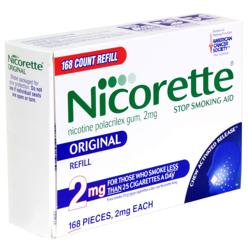 Nicorette Stop Smoking Aid, 2 mg, Gum, Original, Refill, 168 pieces at Kmart.com