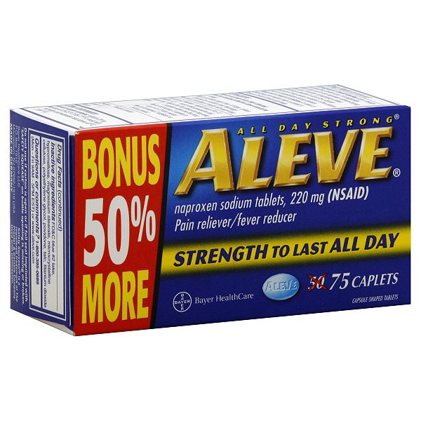 Aleve Pain Reliever/fever Reducer, Caplets, 75 Tablets 81166545