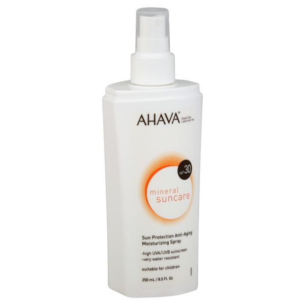Ahava Mineral Suncare Anti-Aging Moisturizing Spray, Sun Protection, SPF 30, 8.5 fl oz (250 ml)
