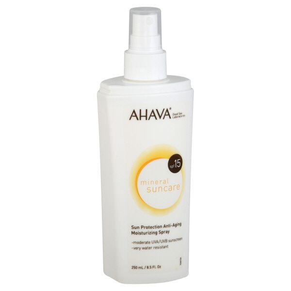 Ahava Mineral Suncare Anti-Aging Moisturizing Spray, Sun Protection, SPF 15, 8.5 fl oz (250 ml)