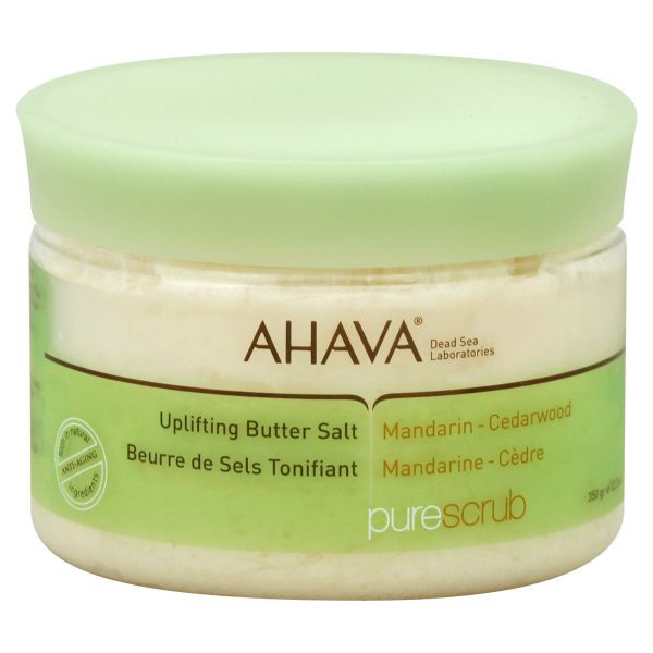 Ahava Pure Scrub Butter Salt, Uplifting, Mandarin - Cedarwood, 12.3 oz (350 g)