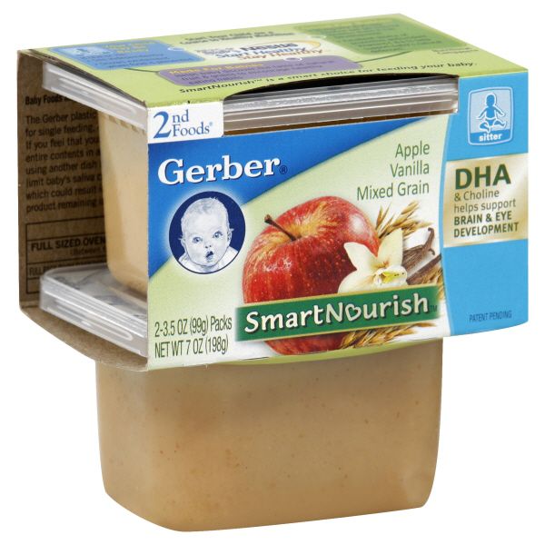 Gerber 2nd Foods SmartNourish Mixed Grain, Apple Vanilla, 2 - 3.5 oz (99 g) packs [7 oz (198 g)] at Kmart.com