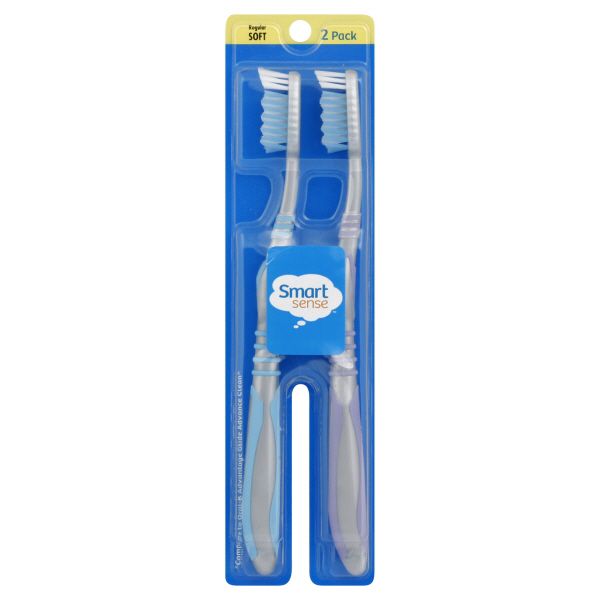 Smart Sense Toothbrushes, Regular, Soft, 2 pack at Kmart.com