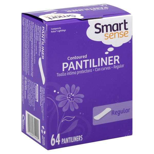 Smart Sense Pantiliners, Contoured, Regular, Unscented, 64 pantiliners at Kmart.com
