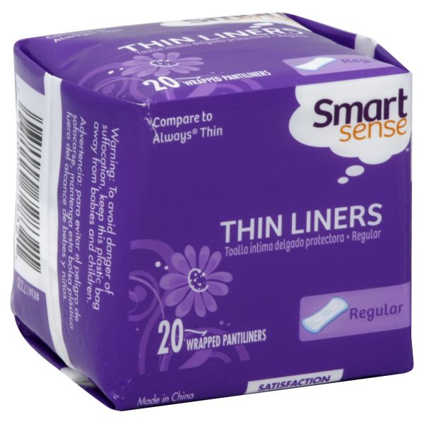 Smart Sense&nbsp; Pantiliners, Thin, Regular,