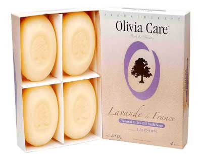 Olivia Care O Line gift box: Olive oil lavender 5 oz. soaps/set of 4 at Kmart.com