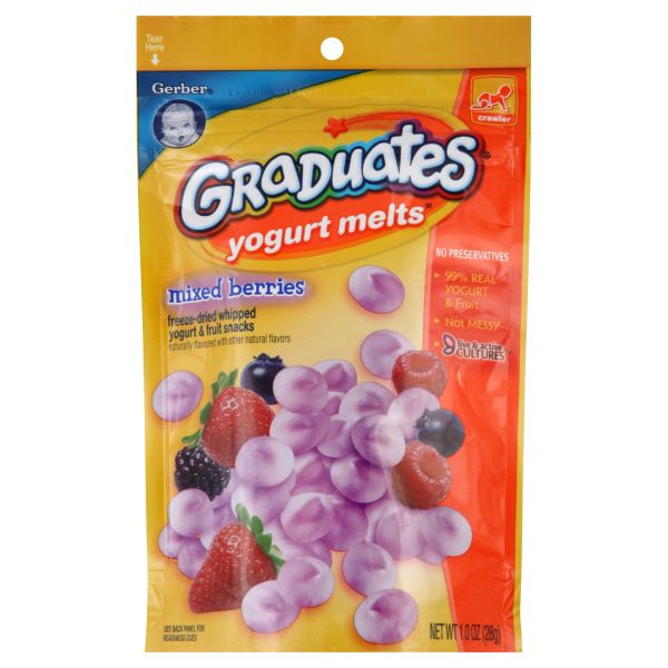 Gerber Graduates Yogurt Melts, Mixed Berries, 1 oz (28 g)