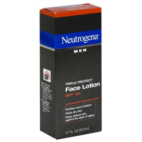 Neutrogena Men Face Lotion, Triple Protect, SPF 20, 1.7 fl oz (50 ml) at Kmart.com