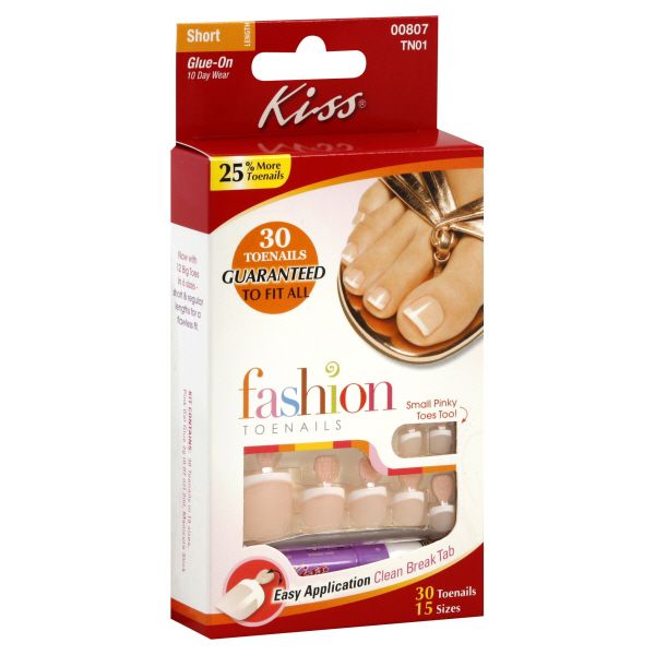 Kiss Fashion Toenail Kit, Short Length, Bermuda, 1 kit at Kmart.com