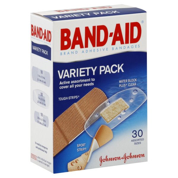 Band-Aid Adhesive Bandages, Variety Pack, Assorted Sizes, 30 bandages at Kmart.com