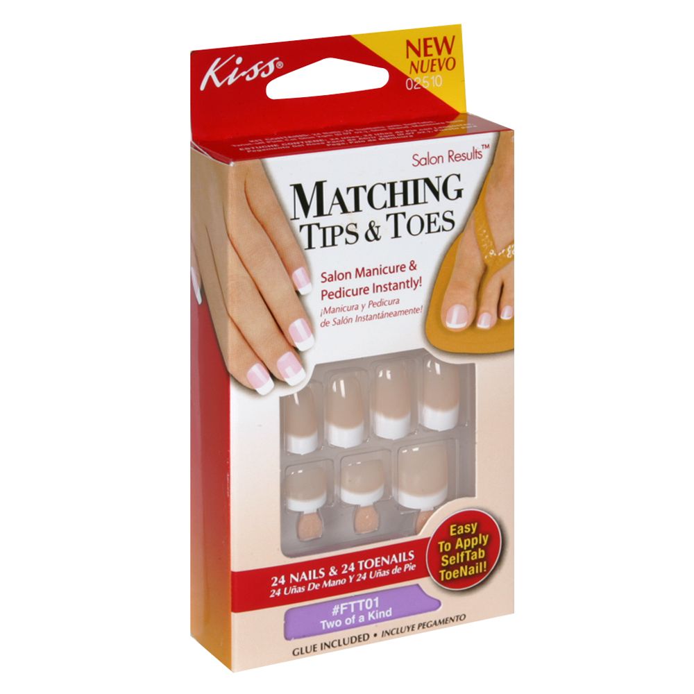Kiss Matching Tips & Toes, Two Of A Kind FTT01, 1 set at Kmart.com