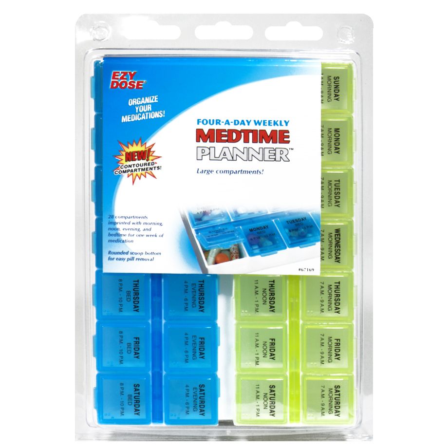 Ezy-Dose Medtime Planner, Four-a-Day Weekly, 1 pill container at Kmart.com