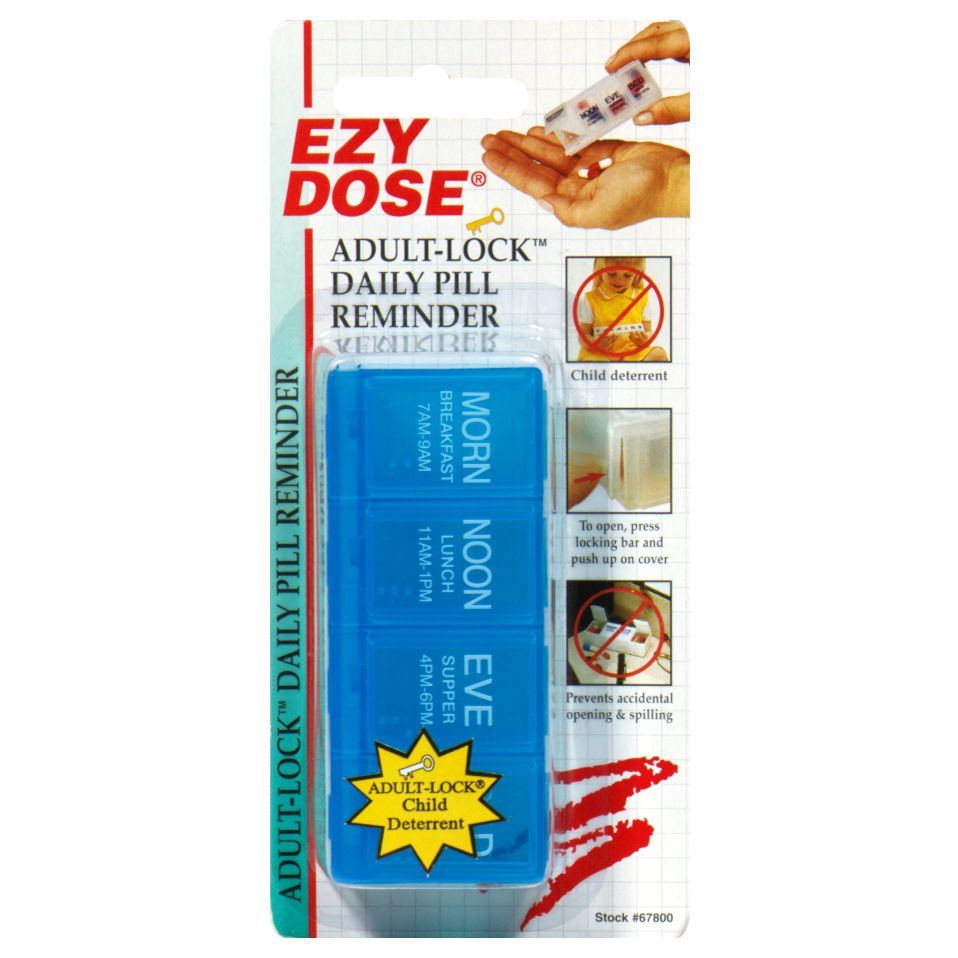 Ezy-Dose Daily Pill reminder, Adult-Lock, 1 pill box at Kmart.com