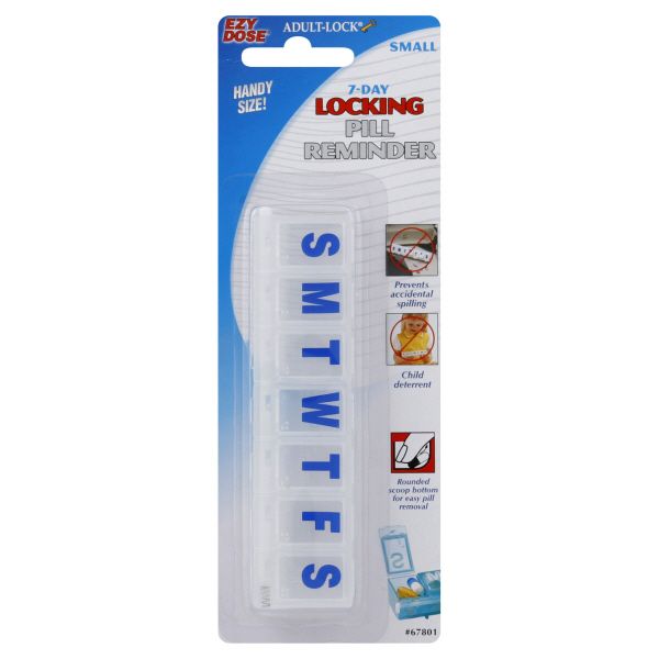 Ezy-Dose Pill Reminder, Locking, 7-Day, Small, 1 pill reminder at Kmart.com
