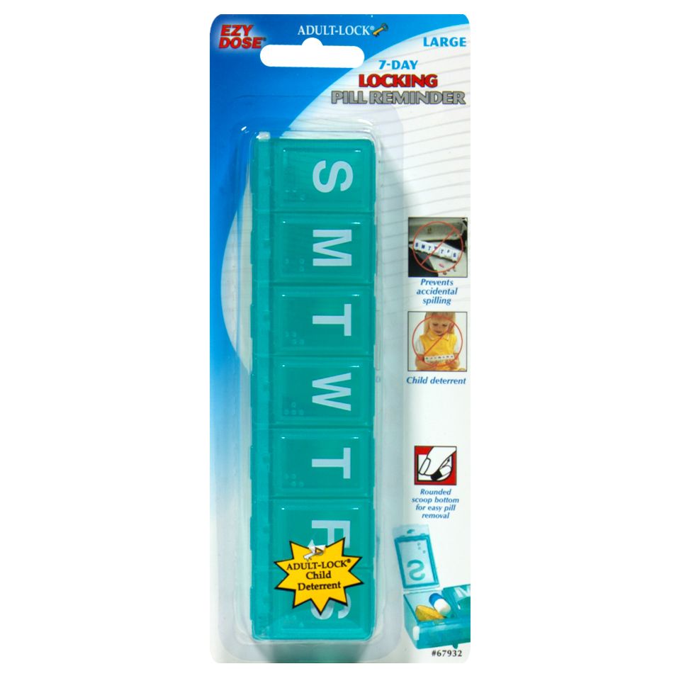 Ezy-Dose Pill Reminder, 7 Day Locking, 1 pill reminder at Kmart.com