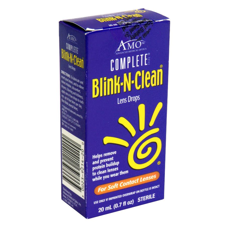 Complete Blink-N-Clean Lens Drops for Soft Contact Lenses, 0.7 fl oz (20 ml) at Kmart.com