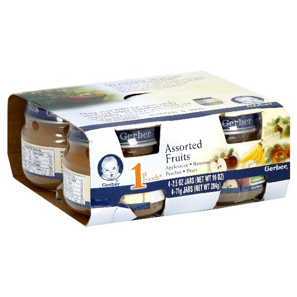 Gerber 1st Foods Assorted Fruits, 4 - 2.5 oz (71 G) jars [(10 oz (284 g)] at Kmart.com