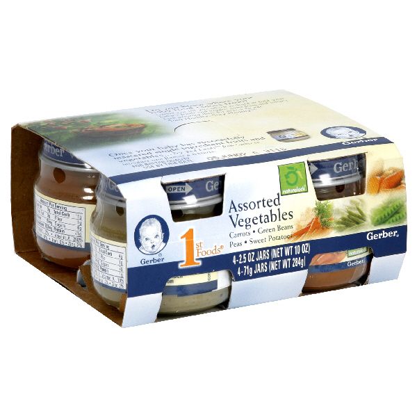 Gerber 1st Foods Assorted Vegetables, 4 - 2.5 oz (71 G) jars [(10 oz (284 g)] at Kmart.com