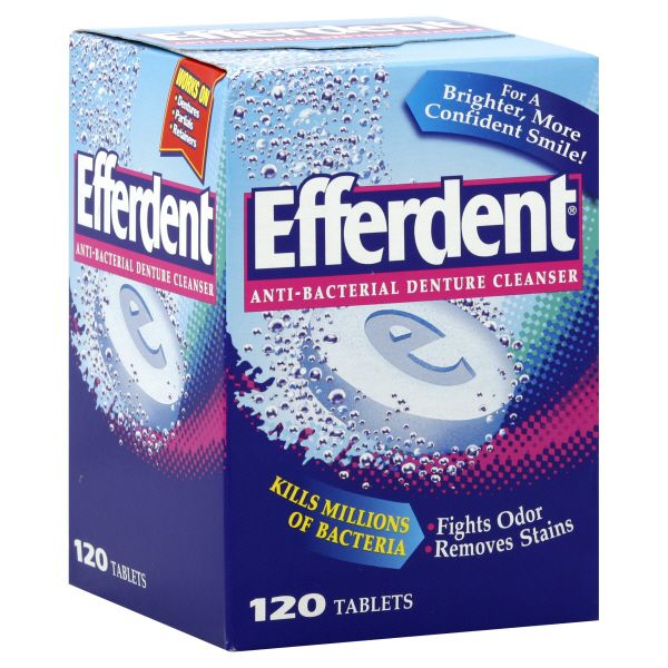 Efferdent Anti-Bacterial Denture Cleanser, 120 tablets at Kmart.com