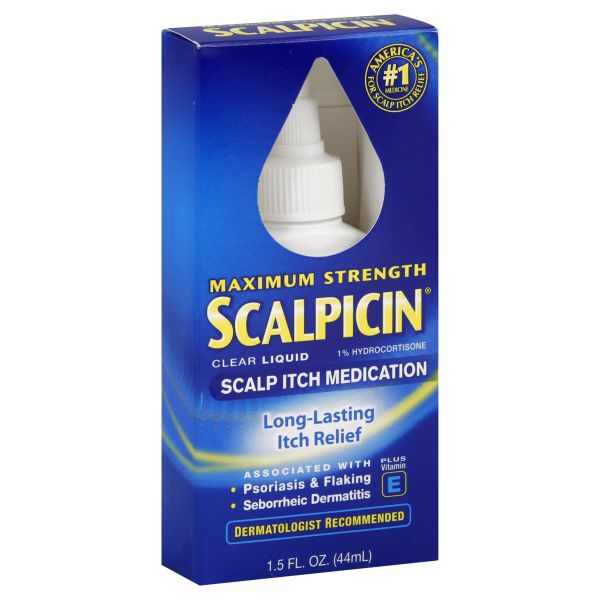 Pert Scalpicin Scalp Itch Medication, Maximum Strength, Clear Liquid, 1.5 fl oz (44 ml) at Kmart.com