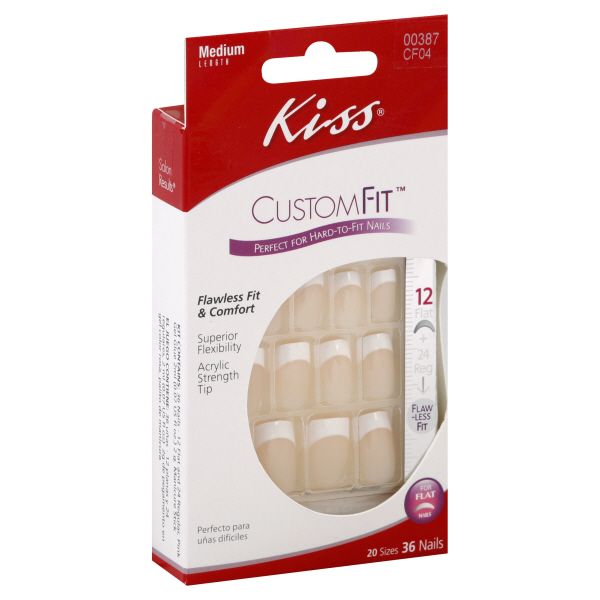 Kiss Custom Fit Nail Kit, Medium Length, Crafted CF04, 1 kit at Kmart.com