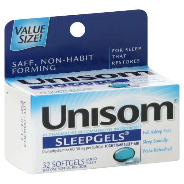 Unisom Sleep Gels Nighttime Sleep-Aid, 50 mg, Liquid Filled Softgels, 32 softgels at Kmart.com