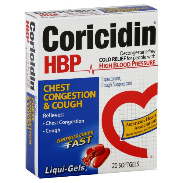 Coricidin HBP Chest Congestion & Cough, Liqui-Gels, Softgels, 20 softgels at Kmart.com