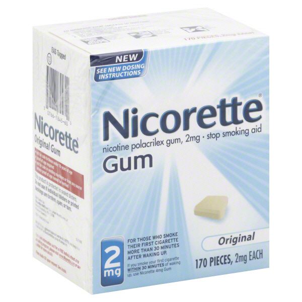 Nicorette Stop Smoking Aid, 2 mg, Gum, Original, 170 pieces at Kmart.com