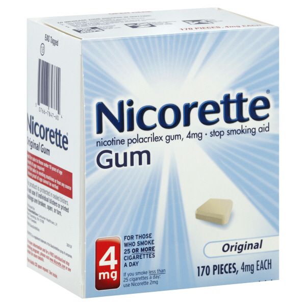 Nicorette Stop Smoking Aid, 4 mg, Gum, Original, 170 pieces at Kmart.com