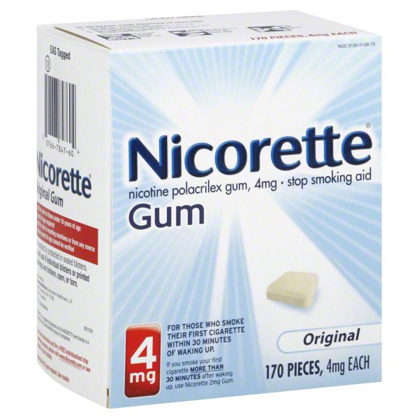 Nicorette Stop Smoking Aid, 4 mg, Gum, Original, 170 pieces at Kmart.com