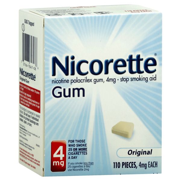 Nicorette Stop Smoking Aid, Gum, 4 mg, Original, 110 pieces at Kmart.com